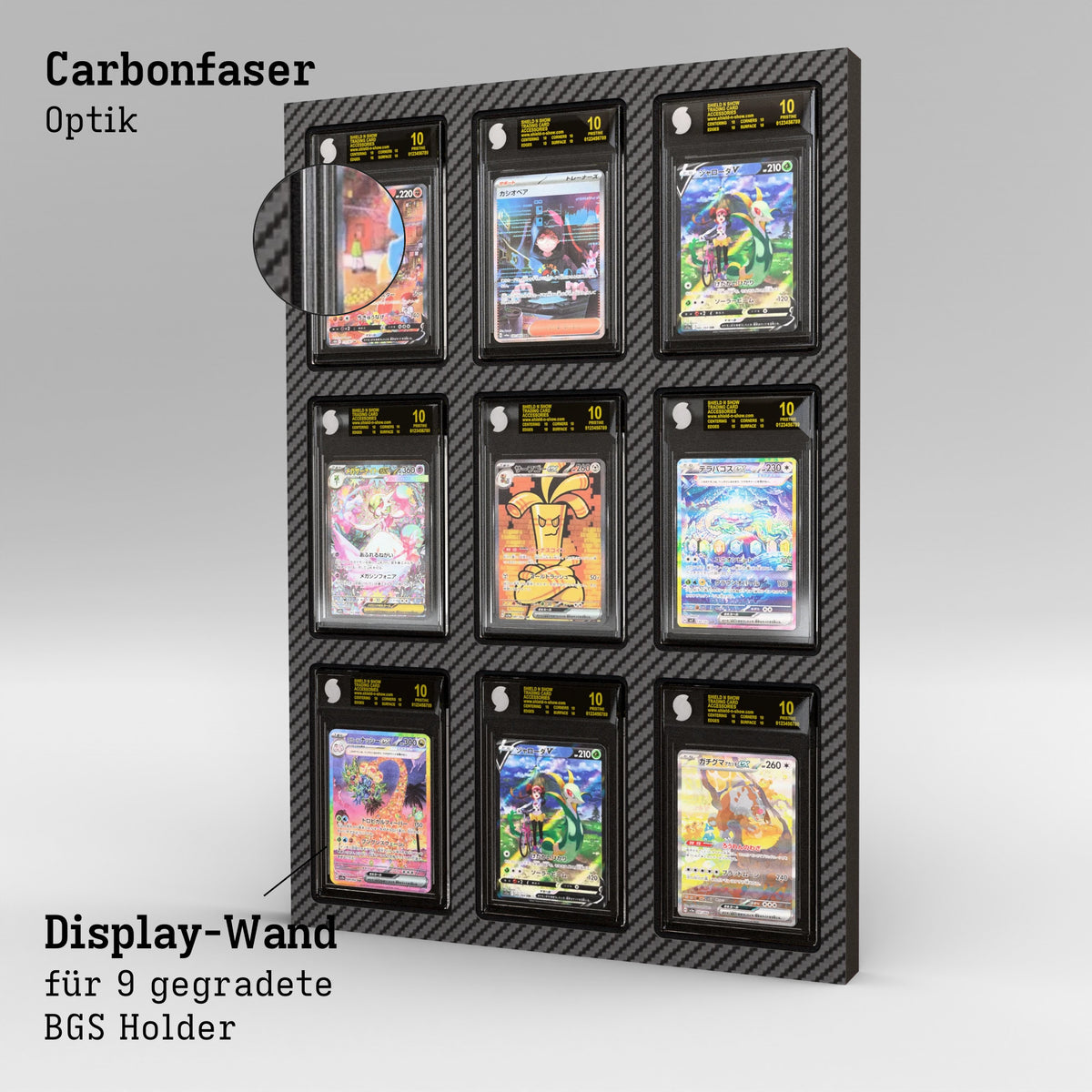Display Wall for 3x3 BGS Graded Card Slabs Product Gallery Image 2 (de)