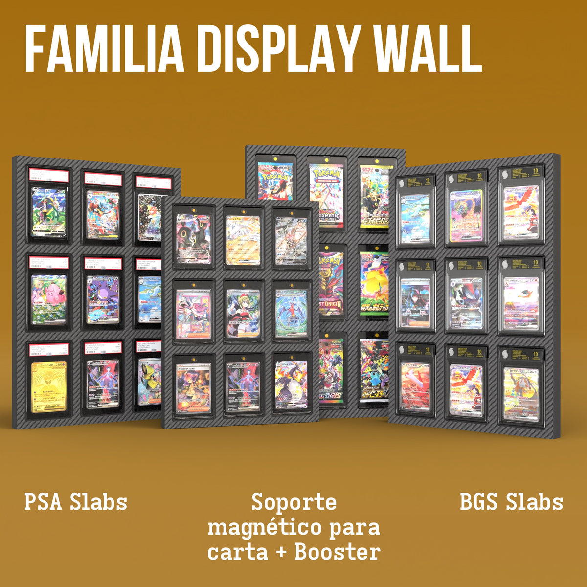 Display Wall for 3x3 BGS Graded Card Slabs Product Gallery Image 4 (es)