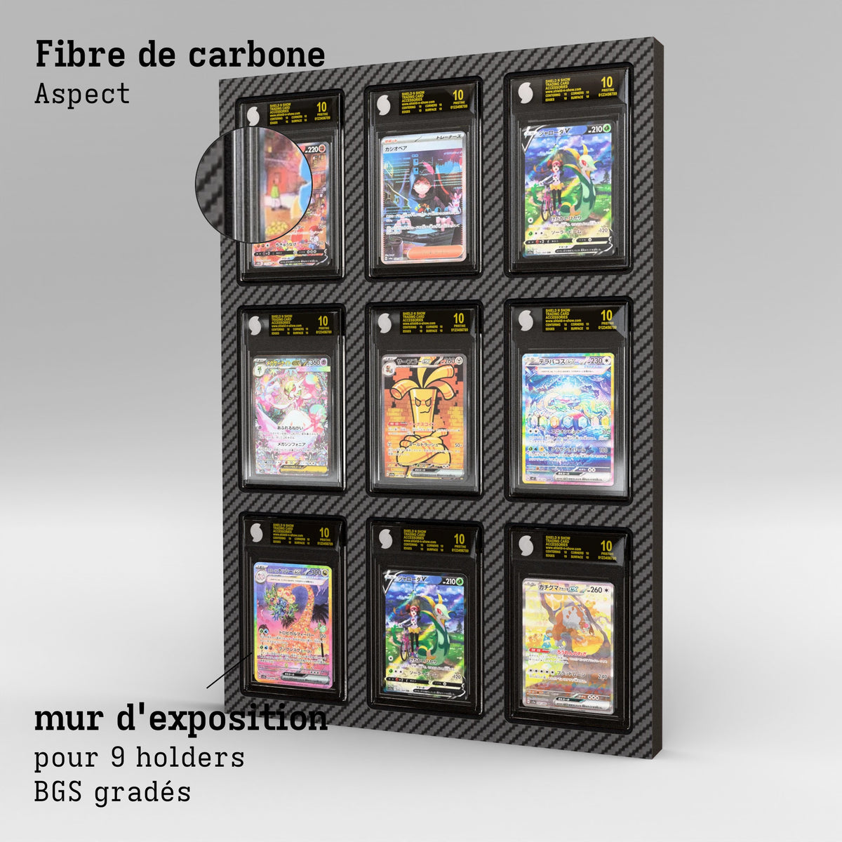 Display Wall for 3x3 BGS Graded Card Slabs Product Gallery Image 2 (fr)