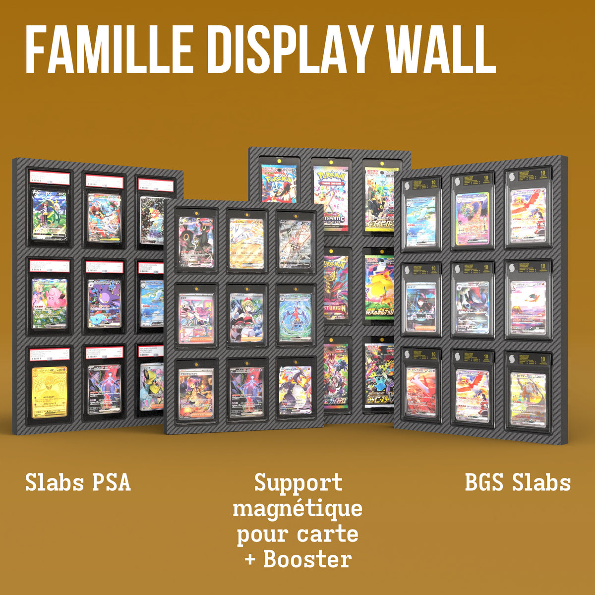 Display Wall for 3x3 BGS Graded Card Slabs Product Gallery Image 4 (fr)