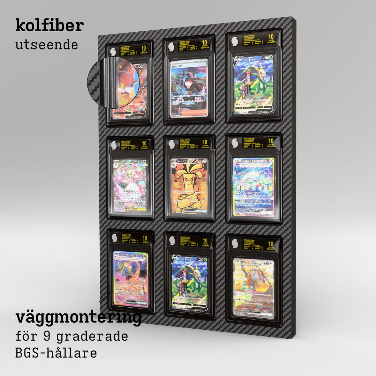 Display Wall for 3x3 BGS Graded Card Slabs Product Gallery Image 2 (sv)