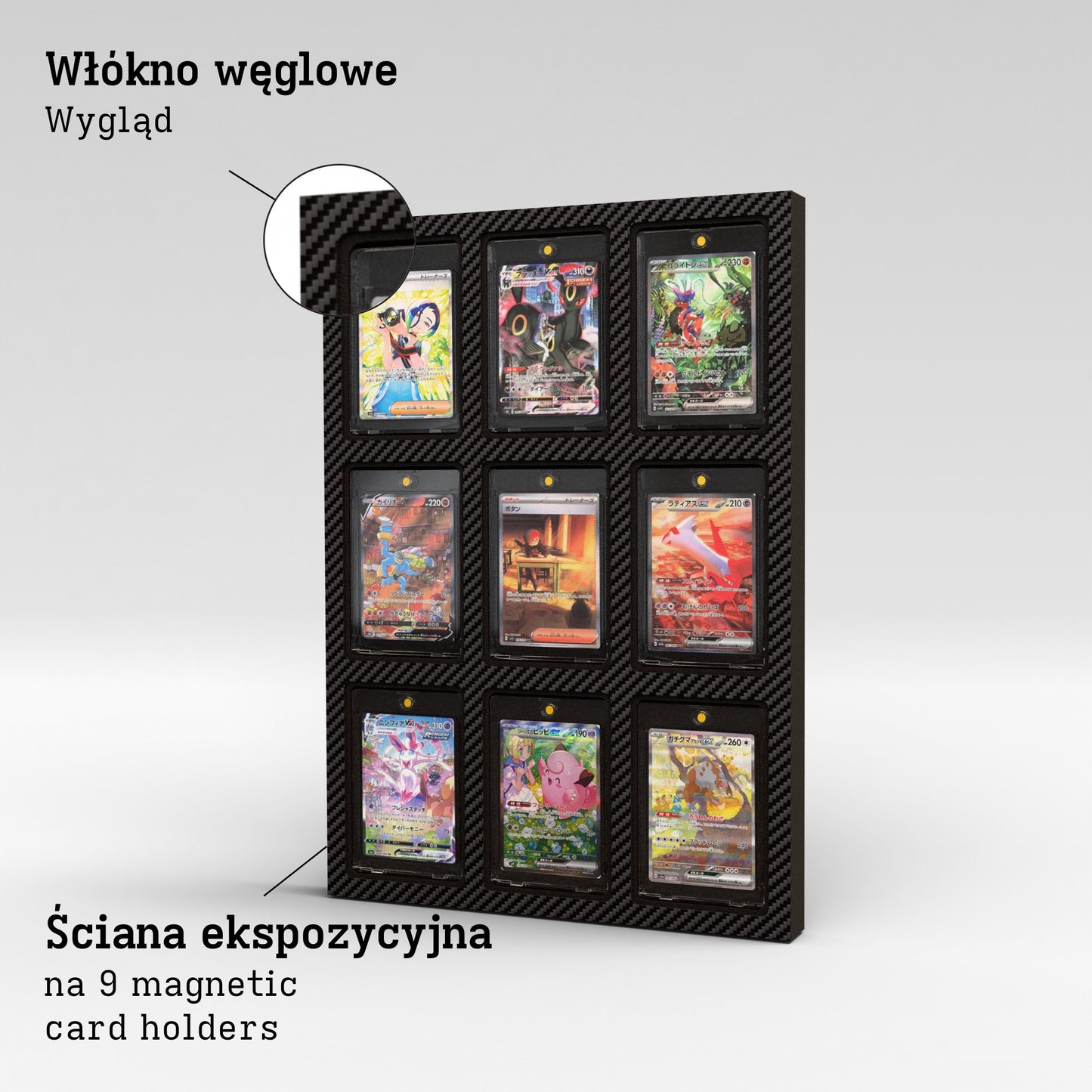 Display Wall for 3x3 Magnetic Card Holder Product Gallery Image 2 (pl)