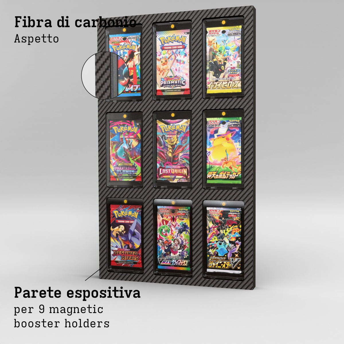 Display Wall for 3x3 Magnetic Booster Holder Product Gallery Image 2 (it)