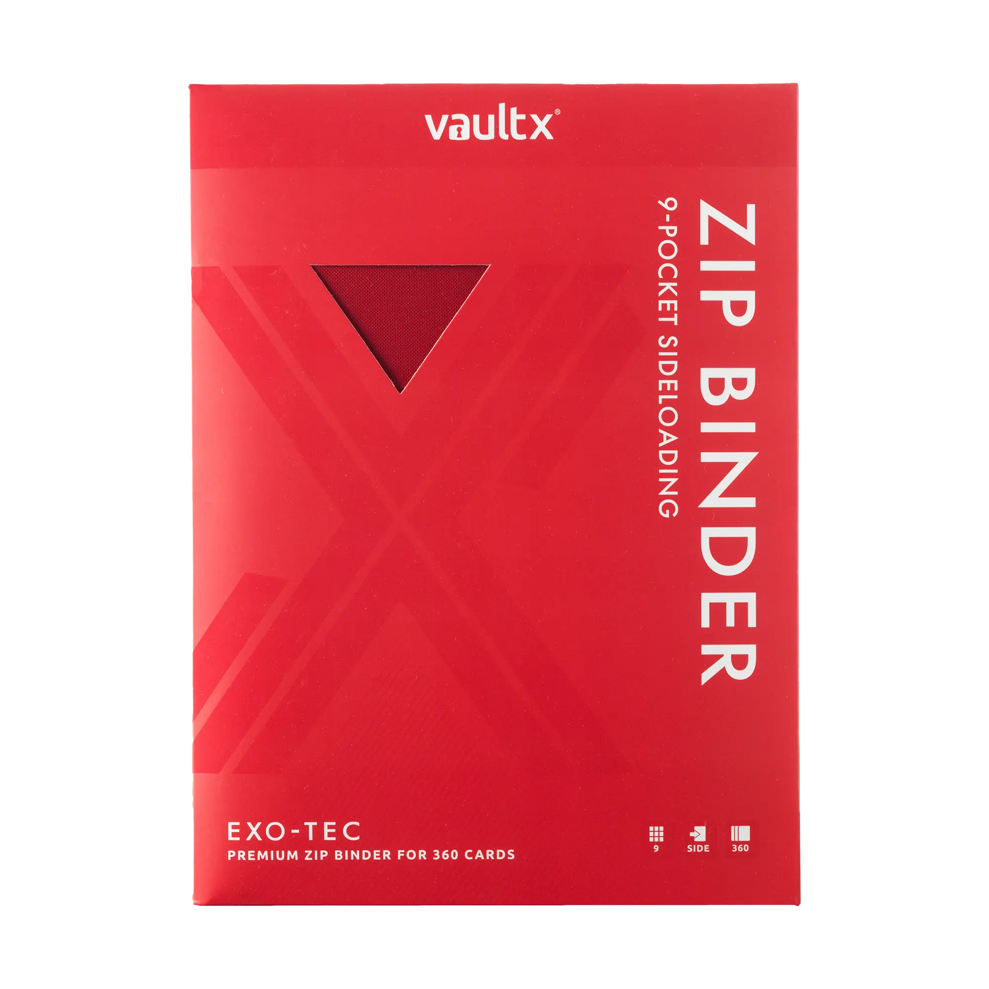 9-Pocket Exo-Tec® Zip Binder Product Gallery Image 1 [9309-fire-red]