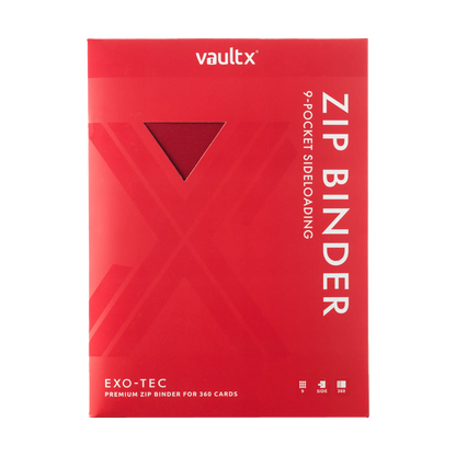 9-Pocket Exo-Tec® Zip Binder Product Gallery Image 1 [9309-fire-red]