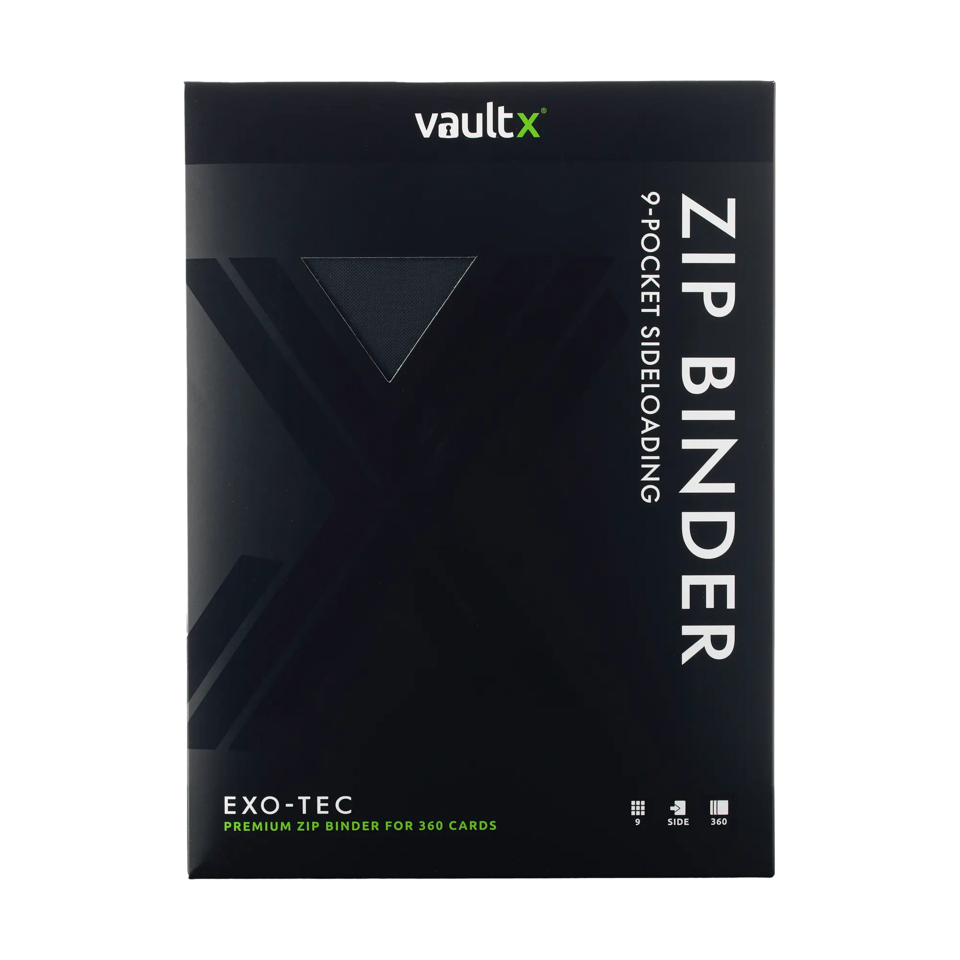 9-Pocket Exo-Tec® Zip Binder Product Gallery Image 10 [9309-signature-black]