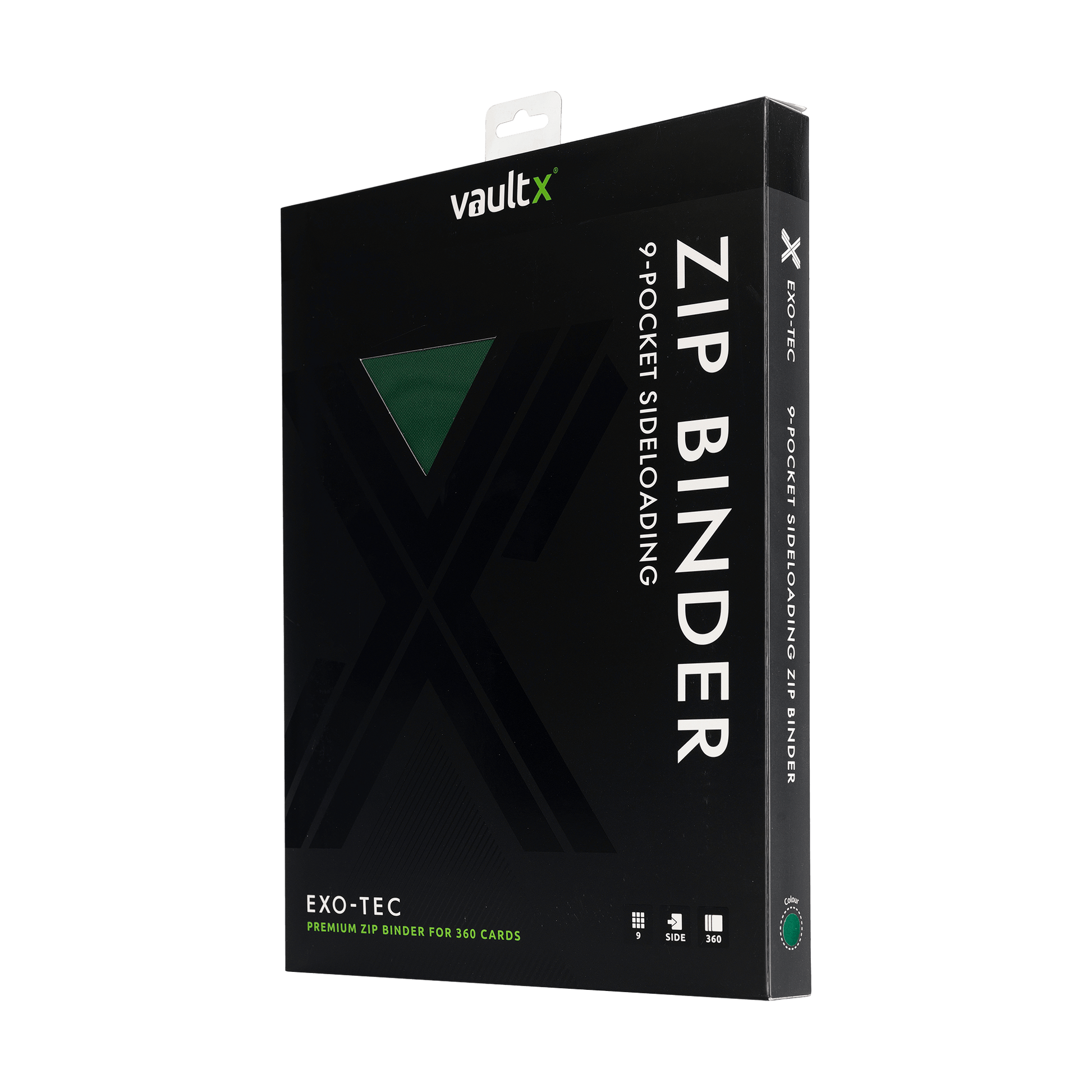 9-Pocket Exo-Tec® Zip Binder Product Gallery Image 13 [9309-forest-green]