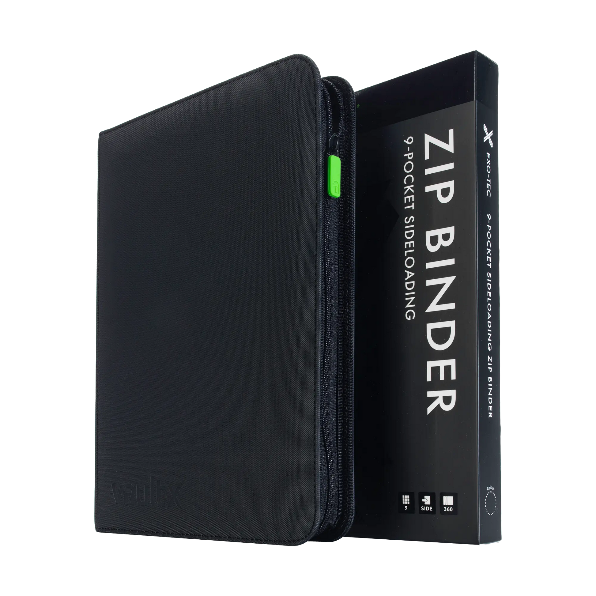 9-Pocket Exo-Tec® Zip Binder Product Gallery Image 13 [9309-signature-black]