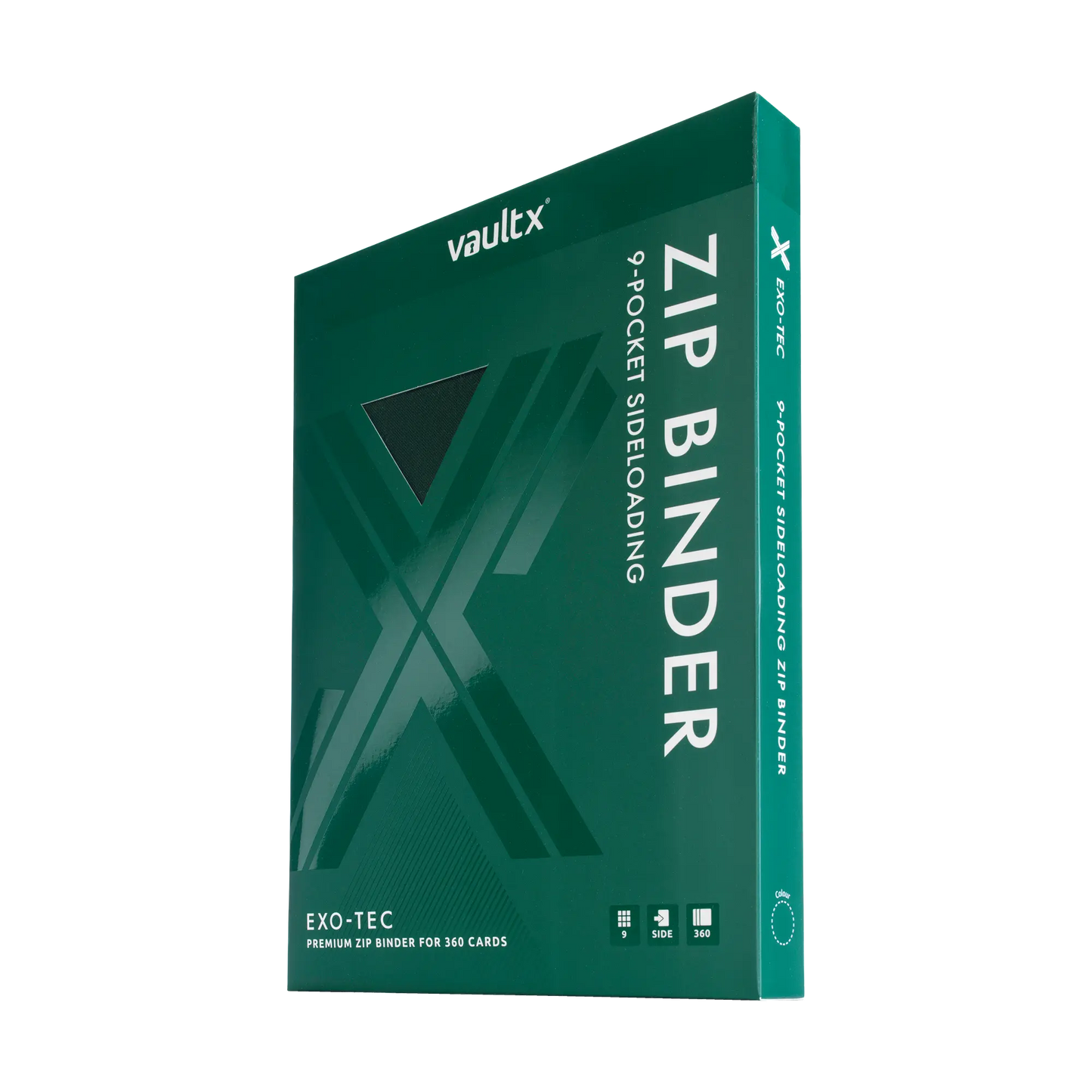 9-Pocket Exo-Tec® Zip Binder Product Gallery Image 3 [9309-forest-green]