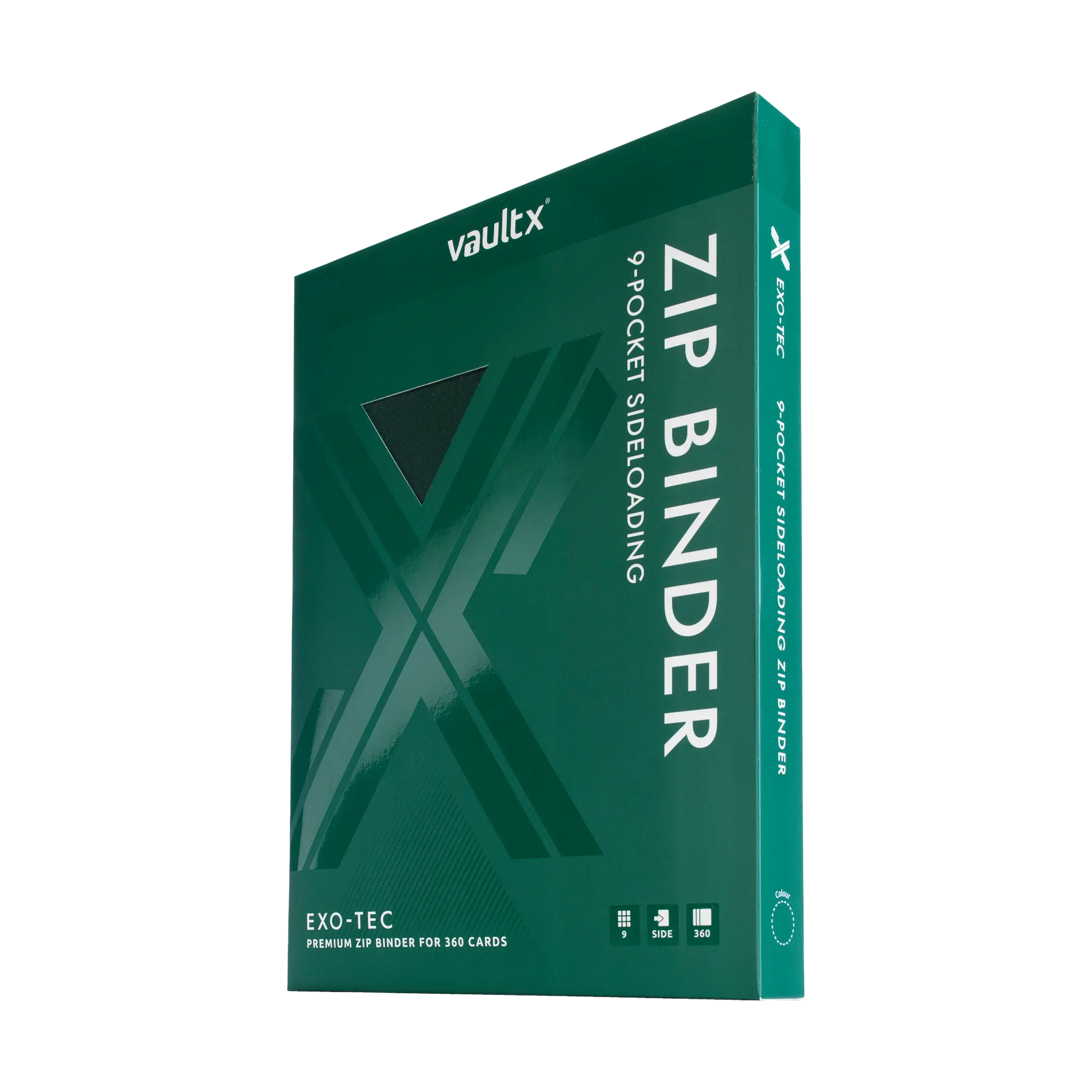 9-Pocket Exo-Tec® Zip Binder Product Gallery Image 3 [9309-forest-green]