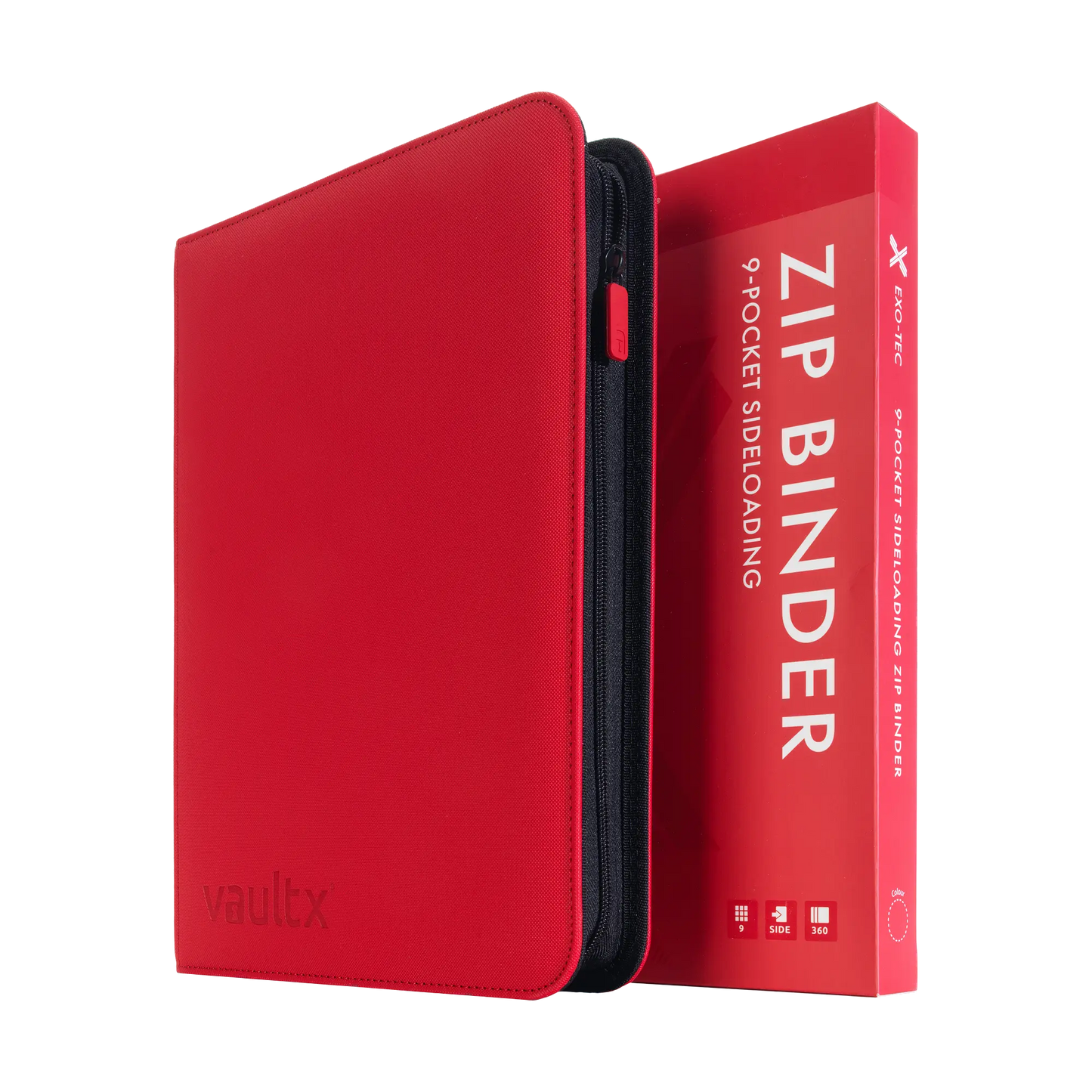 9-Pocket Exo-Tec® Zip Binder Product Gallery Image 4 [9309-fire-red]