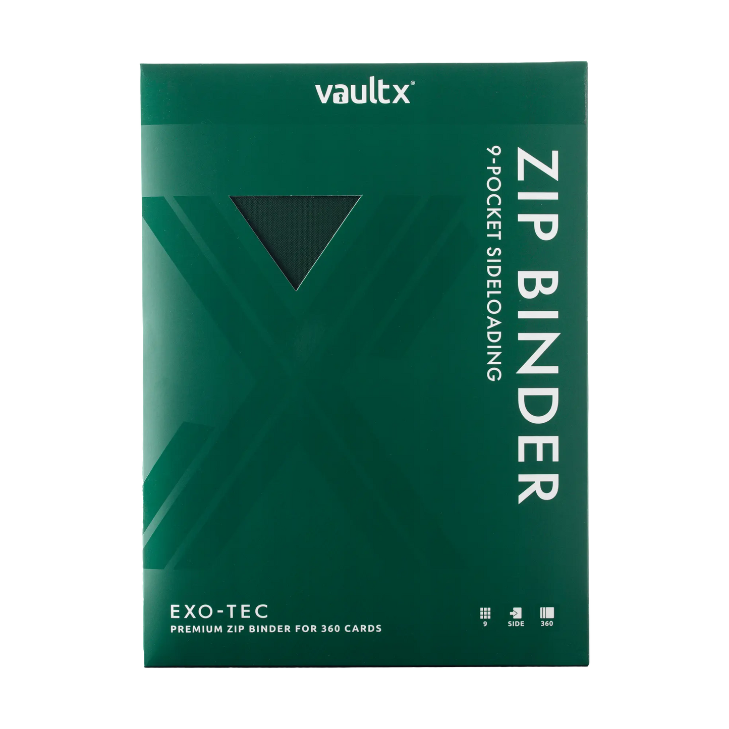 9-Pocket Exo-Tec® Zip Binder Product Gallery Image 4 [9309-forest-green]