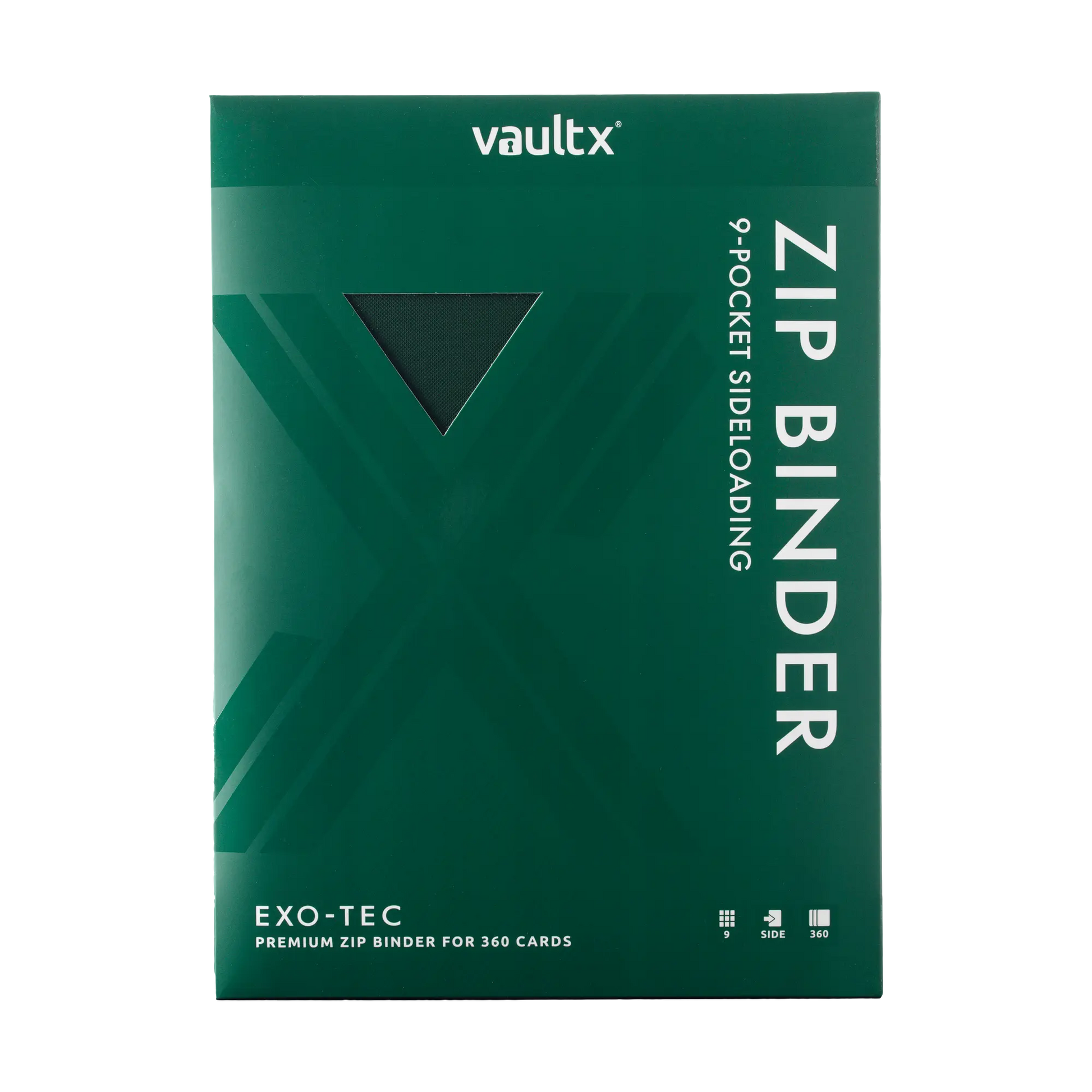 9-Pocket Exo-Tec® Zip Binder Product Gallery Image 4 [9309-forest-green]