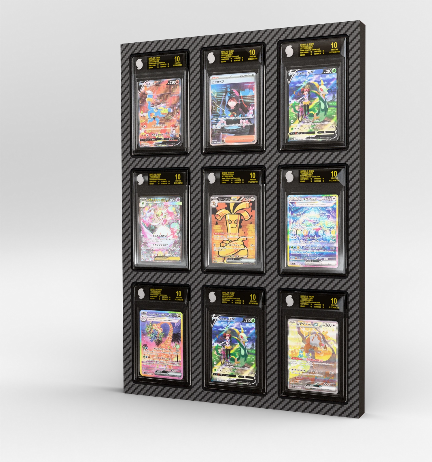 Display Wall for 3x3 BGS Graded Card Slabs Features