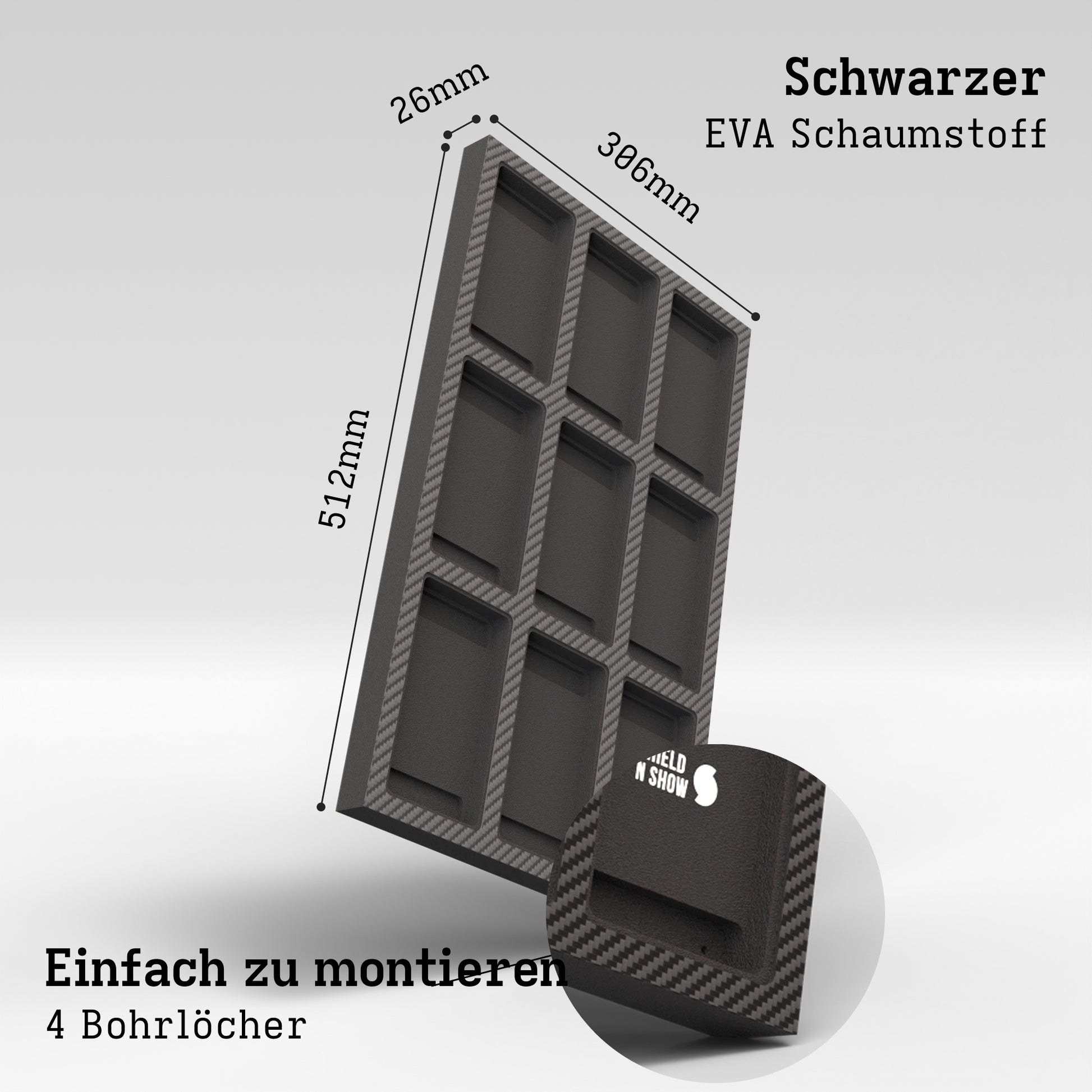 Display Wall for 3x3 Magnetic Booster Holder Product Gallery Image 7 (de)