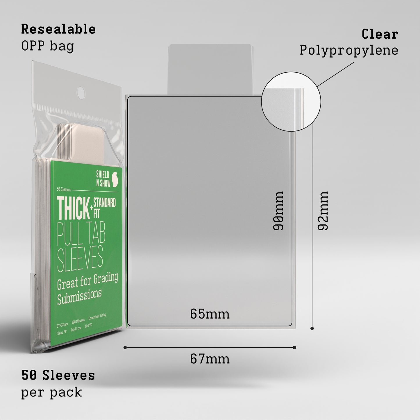 Thick Pull Tab Sleeves Product Gallery Image 3