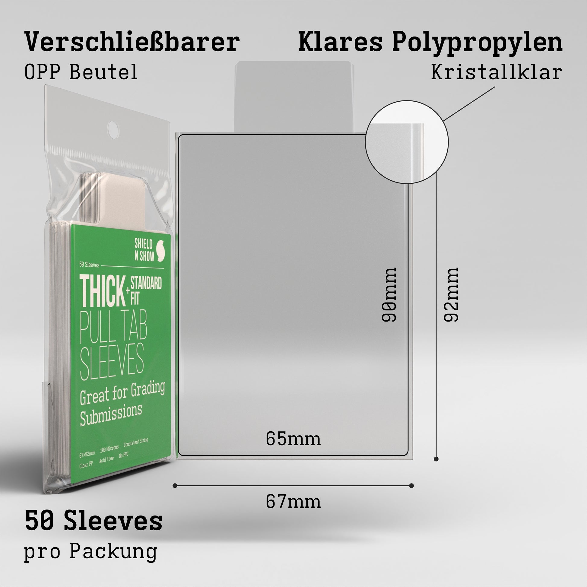 Thick Pull Tab Sleeves Product Gallery Image 7 (de)